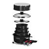 Magma 10 Piece Induction Non-Stick Enamel Finish Cookware Set - Jet Black
