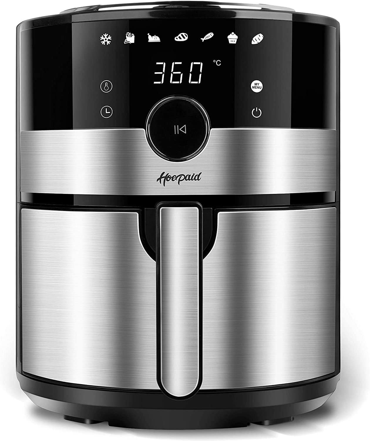Air Fryer 3.6 Quart, Family Electric Oilless Hot Air Fryer Oven, with Non-Stick Basket and Rack Touch Screen and Knob, 8 Preset Modes, LED Display Air Fryer 3.6 Quart, Family Electric Oilless Hot Air Fryer Oven, with Non-Stick Basket and Rack Touch Screen and Knob, 8 Preset Modes, LED Display