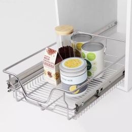 Pull-Out Wire Baskets 2 pcs Silver 15.7"