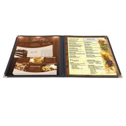 1-volume 2-page 8.5x11in Black Menu Cover