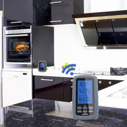 Wireless Digital Meat Thermometer with Dual Probe For BBQ Food Cooking XH