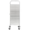 Kitchen Trolley for 16 Trays 25.8"x19.1"x65" Stainless Steel