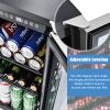 Built-in and Freestanding 15" Mini Beverage Refrigerator/Wine Cabinet, 120 Cans, 34-65Â°F, Quiet, Adjustable Shelves, Touch Controls, Defrost, Kitchen