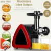 Slow Masticating Juicer Cold Press Extractor Stainless Steel Wide Chute 150W