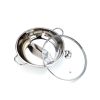 2 Pieces of Dish washing Sponge + 2pcs 26cm/10.22inch Stainless Steel Spoon + 1pc kitchen Rest with Drip Pad + Stainless Steel Shabu Hot Pot With Divi