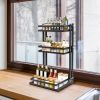 Three layer seasoning rack installation free foldable kitchen multi-layer storage rack multi-functional seasoning bottle storage rack