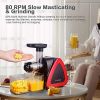Slow Masticating Juicer Cold Press Extractor Stainless Steel Wide Chute 150W