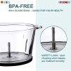 Premium Electric Meat Grinder Food Processor and 4 Titanium Blades, 12 Cup 2.2Qt Glass Strong Bowl