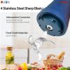 Premium Electric Meat Grinder Food Processor and 4 Titanium Blades, 12 Cup 2.2Qt Glass Strong Bowl