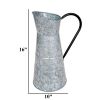 Classic Galvanized Metal Jug With Handle,  Gray