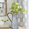 Classic Galvanized Metal Jug With Handle,  Gray