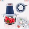 Premium Electric Meat Grinder Food Processor and 4 Titanium Blades, 12 Cup 2.2Qt Glass Strong Bowl