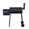 Charcoal Grill Barbecue Grill with Offset Smoker/Wheels/Temperature Gauge for Patio Picnic Outdoor Camping Cooking RT