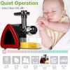 Slow Masticating Juicer Cold Press Extractor Stainless Steel Wide Chute 150W