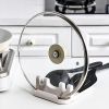 2 Pieces of Dish washing Sponge + 2pcs 26cm/10.22inch Stainless Steel Spoon + 1pc kitchen Rest with Drip Pad + Stainless Steel Shabu Hot Pot With Divi