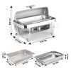Stainless Steel High Grade Rectangular Clamshell Buffet Stove