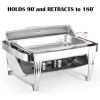 Stainless Steel High Grade Rectangular Clamshell Buffet Stove