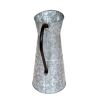 Classic Galvanized Metal Jug With Handle,  Gray