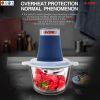 Premium Electric Meat Grinder Food Processor and 4 Titanium Blades, 12 Cup 2.2Qt Glass Strong Bowl