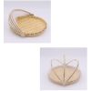 Bamboo Woven Picnic Food Serving Mesh Basket Anti-flies Fruit Tray Net Tent Cover