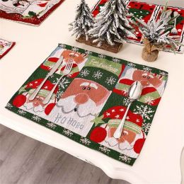 Christmas decorations European cartoon forest man placemat holiday atmosphere decoration props (size: A)