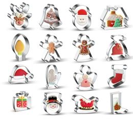 Christmas Cookie Cutters Stainless Steel (size: 16pcs)