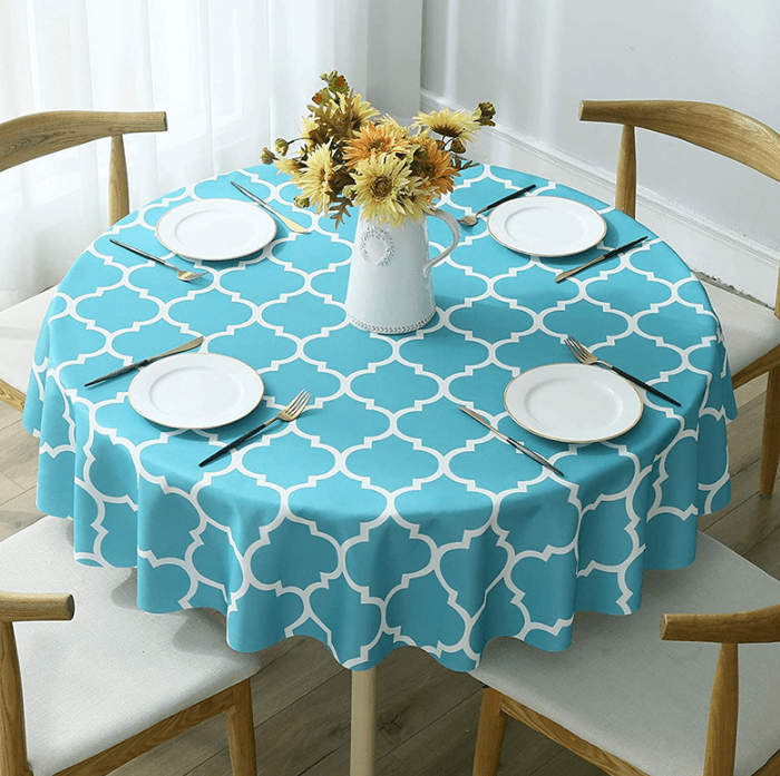 Tablecloth For Round Tables Waterproof Satin Resistant Washable Dining Table Protector Tablecloth For Round Tables Waterproof Satin Resistant Washable Dining Table Protector