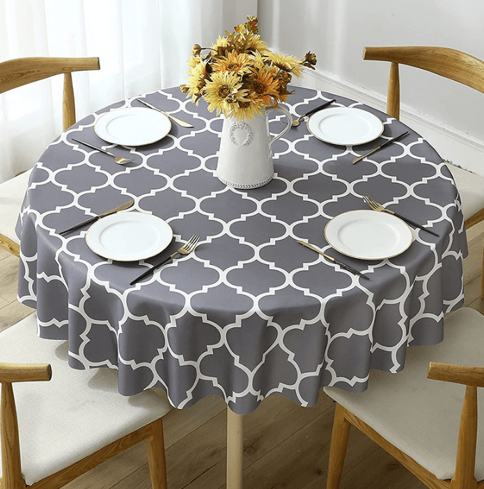 Tablecloth For Round Tables Waterproof Satin Resistant Washable Dining Table Protector Tablecloth For Round Tables Waterproof Satin Resistant Washable Dining Table Protector