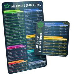 Air Fryer Magnetic Cheat Sheet Set (Color: 2Pcs)
