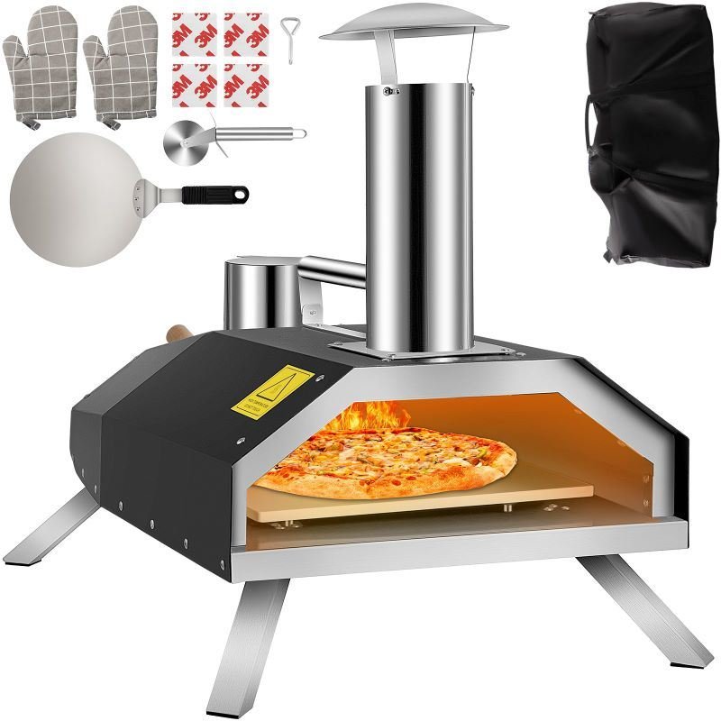 Outdoor Party Stainless Steel Portable Wood Pellet Burning Pizza Oven With Accessories Outdoor Party Stainless Steel Portable Wood Pellet Burning Pizza Oven With Accessories