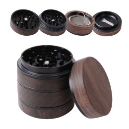 Amazon Top Selling Spice Grinder Custom Aluminum Zinc Alloy Material Smoking Tobacco Herb Grinder with Magnetic Closure (Color: Black)
