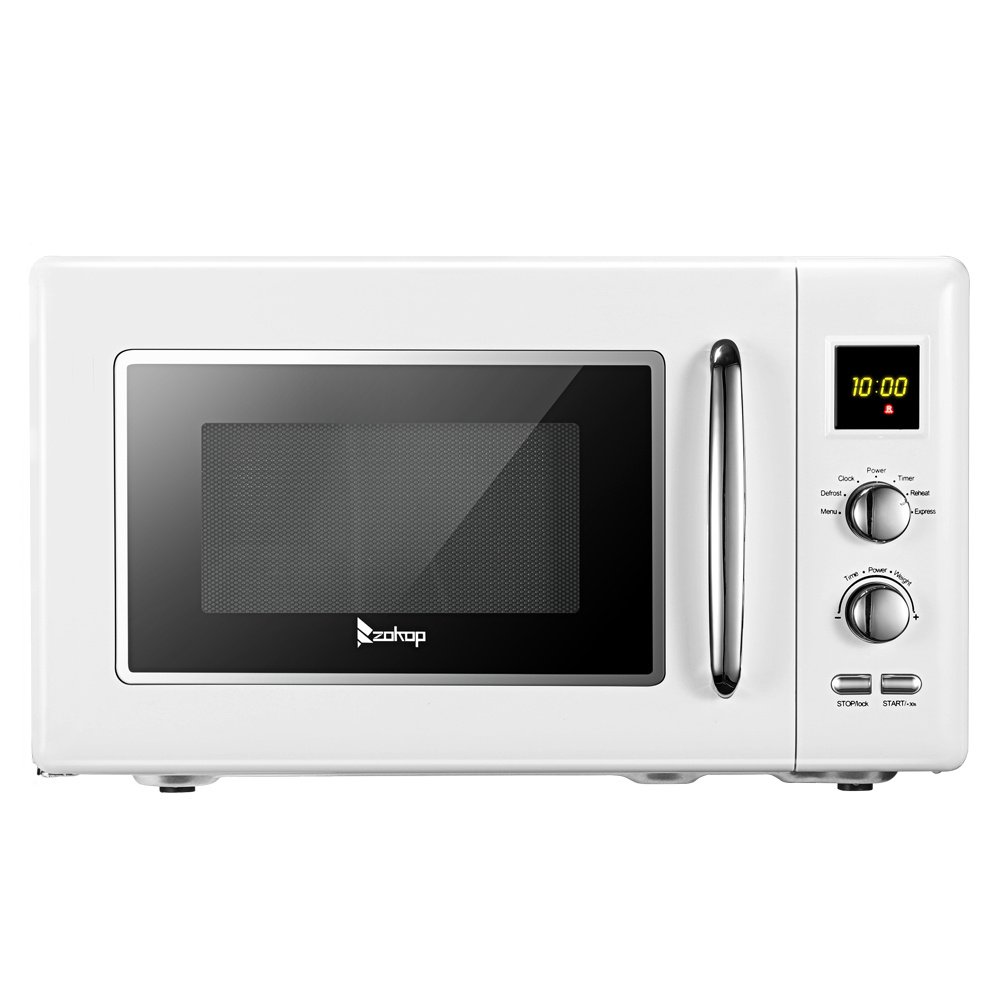 ZOKOP 23L / 0.9cuft Retro Microwave Oven With Display/Silver Handle RT ZOKOP 23L / 0.9cuft Retro Microwave Oven With Display/Silver Handle RT