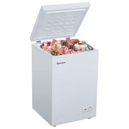 Freezer, 3.5 Cubic Feet with Removable Storage Basket Deep Freezer (White: White)