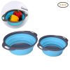 Collapsible Colander Silicone Bowl Strainer Set of 2, Portable Folding Filter Basket Bowls Container Rubber Strainer,