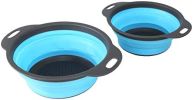 Collapsible Colander Silicone Bowl Strainer Set of 2, Portable Folding Filter Basket Bowls Container Rubber Strainer,