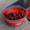 Collapsible Colander Silicone Bowl Strainer Set of 2, Portable Folding Filter Basket Bowls Container Rubber Strainer,