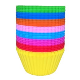6/12/24Pcs Silicone Muffin Molds Cupcake Dessert Baking Pans Liners Cups Tool (size: 12pc)