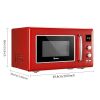ZOKOP 23L / 0.9cuft Retro Microwave Oven With Display/Silver Handle RT