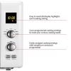 ZOKOP 23L / 0.9cuft Retro Microwave Oven With Display/Silver Handle RT