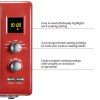 ZOKOP 23L / 0.9cuft Retro Microwave Oven With Display/Silver Handle RT