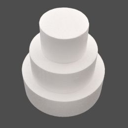 4/6/8inch Round Styrofoam Foam Cake Dummy Sugarcraft Flower Decor Practice Model (size: Type 6)