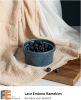 FE Ramekins, Lace Emboss Ramekin 8 oz Oven Safe, Creme Brulee Set of 6, Ceramic Souffle Dish for Baking Dessert and Cake