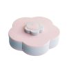 Flower Type Rotating Candy Box Melon Seed Nut Candy Snack Dry Fruit Holder Plastic Storage Box Plate Dish Tray Table