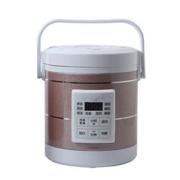 12V 24V Mini Rice Cooker 1.6L Car Truck Electric Hot Soup Rice Cooker (Color: Pink)