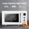 ZOKOP 23L / 0.9cuft Retro Microwave Oven With Display/Silver Handle RT
