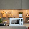 ZOKOP 23L / 0.9cuft Retro Microwave Oven With Display/Silver Handle RT