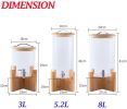 New Home/Commercial Juice Cans Borosilicate Glass Fruit Beverage Dispenser Kitchen Storage Tank Transparent Barrel w/Stainless Faucet Craft Shelf